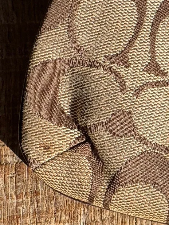 Coach Brown Signature Canvas Wristlet with Dark Brown Leather Trim - Picture 5 of 5